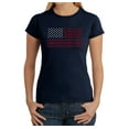 thumbnail image 1 of LA Pop Art Women's Word Art T-Shirt - Maga Flag, 1 of 2