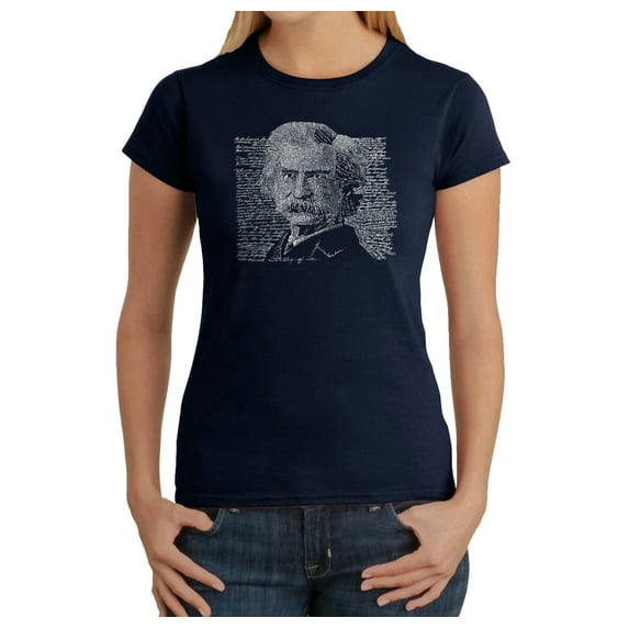 LA Pop Art Women's Word Art T-Shirt - Mark Twain