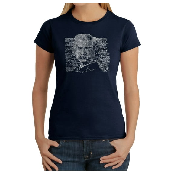 LA Pop Art Women's Word Art T-Shirt - Mark Twain