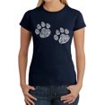 thumbnail image 1 of LA Pop Art Women's Word Art T-Shirt - Meow Cat Prints, 1 of 2