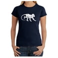 thumbnail image 1 of LA Pop Art Women's Word Art T-Shirt - Monkey Business, 1 of 2