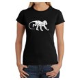 thumbnail image 1 of LA Pop Art Women's Word Art T-Shirt - Monkey Business, 1 of 2