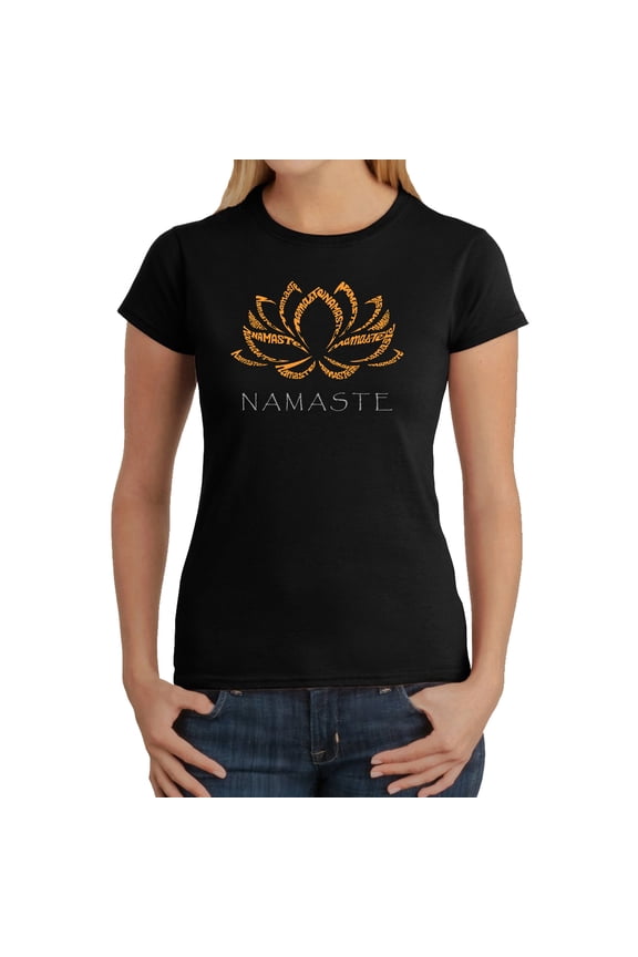 Women's Word Art T-Shirt - Namaste