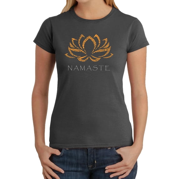 LA Pop Art Women's Word Art T-Shirt - Namaste
