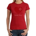 thumbnail image 1 of LA Pop Art Women's Word Art T-Shirt - Nurses Rock, 1 of 2