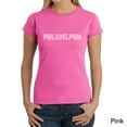 thumbnail image 1 of LA Pop Art Women's Word Art T-Shirt - PHILADELPHIA NEIGHBORHOODS, 1 of 2