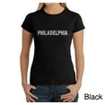 thumbnail image 1 of LA Pop Art Women's Word Art T-Shirt - PHILADELPHIA NEIGHBORHOODS, 1 of 2