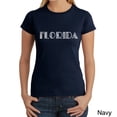 thumbnail image 1 of LA Pop Art Women's Word Art T-Shirt - POPULAR CITIES IN FLORIDA, 1 of 2