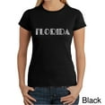 thumbnail image 1 of LA Pop Art Women's Word Art T-Shirt - POPULAR CITIES IN FLORIDA, 1 of 2