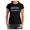 thumbnail image 1 of LA Pop Art Women's Word Art T-Shirt - POPULAR NEIGHBORHOODS IN QUEENS, NY, 1 of 2
