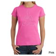 thumbnail image 1 of LA Pop Art Women's Word Art T-Shirt - POPULAR YOGA POSES, 1 of 2