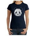 thumbnail image 1 of LA Pop Art Women's Word Art T-Shirt - Panda, 1 of 2