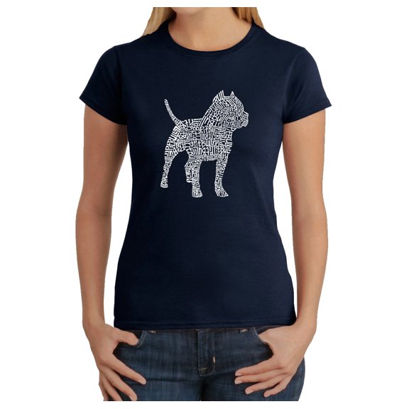 LA Pop Art Women's Word Art T-Shirt - Pitbull