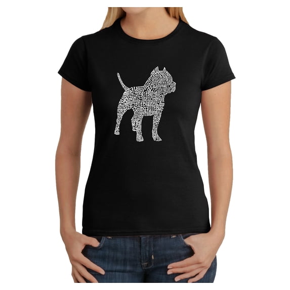 LA Pop Art Women's Word Art T-Shirt - Pitbull