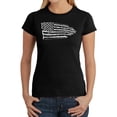 thumbnail image 1 of LA Pop Art Women's Word Art T-Shirt - Pledge of Allegiance Flag, 1 of 2