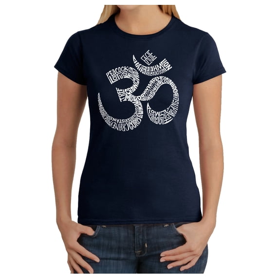 LA Pop Art Women's Word Art T-Shirt - Poses OM