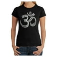 thumbnail image 1 of LA Pop Art Women's Word Art T-Shirt - Poses OM, 1 of 2