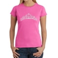 thumbnail image 1 of LA Pop Art Women's Word Art T-Shirt - Princess Tiara, 1 of 2