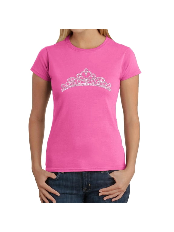 Women's Word Art T-Shirt - Princess Tiara