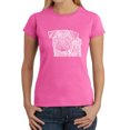 thumbnail image 1 of LA Pop Art Women's Word Art T-Shirt - Pug Face, 1 of 2