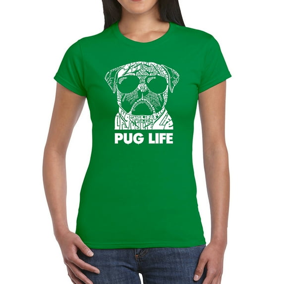 LA Pop Art Women's Word Art T-Shirt - Pug Life