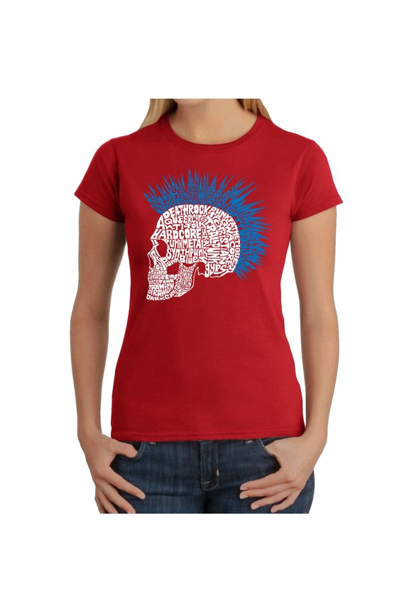 Women's Word Art T-Shirt - Punk Mohawk