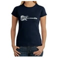 thumbnail image 1 of LA Pop Art Women's Word Art T-Shirt - Rock Guitar, 1 of 2