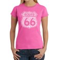 thumbnail image 1 of LA Pop Art Women's Word Art T-Shirt - Route 66 - Life is a Highway, 1 of 2