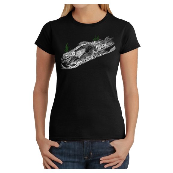 LA Pop Art Women's Word Art T-Shirt - Ski