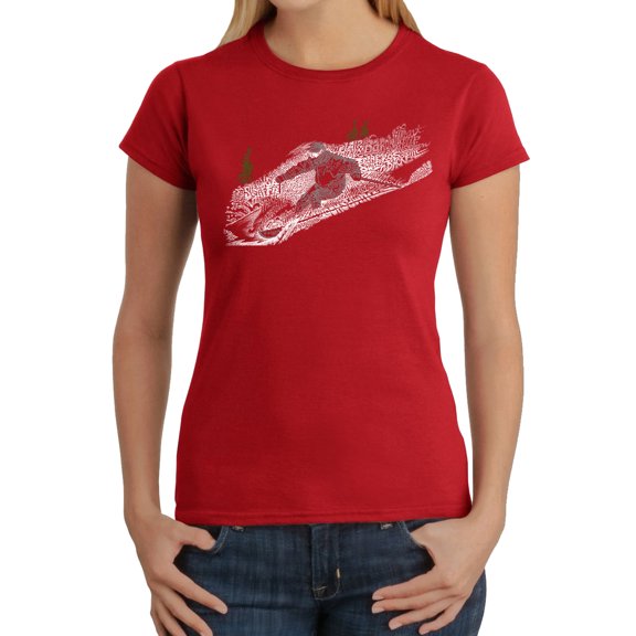LA Pop Art Women's Word Art T-Shirt - Ski
