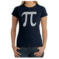 thumbnail image 1 of LA Pop Art Women's Word Art T-Shirt - THE FIRST 100 DIGITS OF PI, 1 of 2
