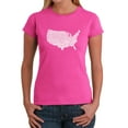 thumbnail image 1 of LA Pop Art Women's Word Art T-Shirt - THE STAR SPANGLED BANNER, 1 of 2