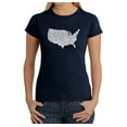 thumbnail image 1 of LA Pop Art Women's Word Art T-Shirt - THE STAR SPANGLED BANNER, 1 of 2