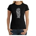 thumbnail image 1 of LA Pop Art Women's Word Art T-Shirt - TIGER, 1 of 2