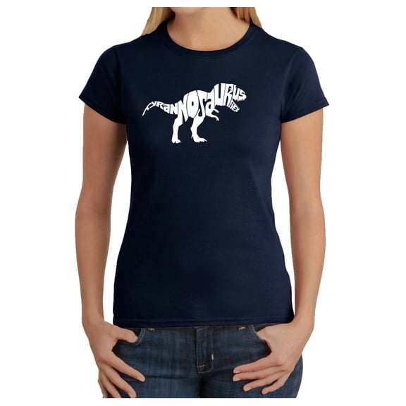 LA Pop Art Women's Word Art T-Shirt - TYRANNOSAURUS REX