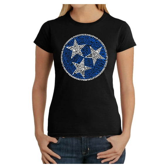 LA Pop Art Women's Word Art T-Shirt - Tennessee Tristar