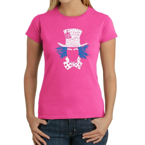 LA Pop Art Women's Word Art T-Shirt - The Mad Hatter