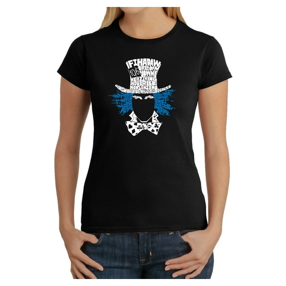 LA Pop Art Women's Word Art T-Shirt - The Mad Hatter