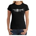 thumbnail image 1 of LA Pop Art Women's Word Art T-Shirt - Trumpet, 1 of 2