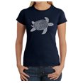 thumbnail image 1 of LA Pop Art Women's Word Art T-Shirt - Turtle, 1 of 2