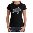 thumbnail image 1 of LA Pop Art Women's Word Art T-Shirt - Turtle, 1 of 2