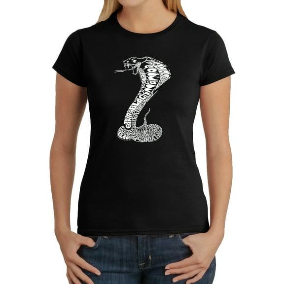 LA Pop Art Women's Word Art T-Shirt - Tyles of Snakes