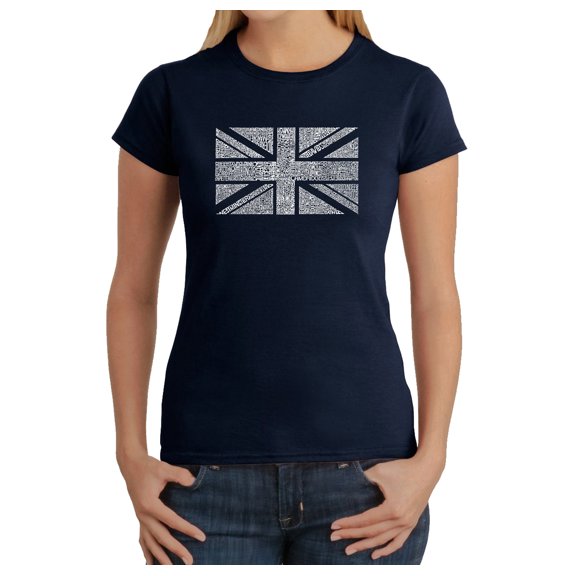 LA Pop Art Women's Word Art T-Shirt - UNION JACK