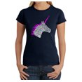 thumbnail image 1 of LA Pop Art Women's Word Art T-Shirt - Unicorn, 1 of 2