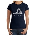 thumbnail image 1 of LA Pop Art Women's Word Art T-Shirt - Utah, 1 of 2