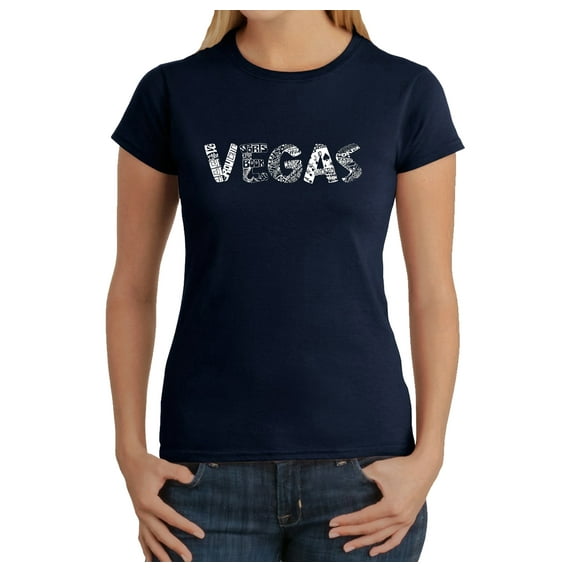 LA Pop Art Women's Word Art T-Shirt - VEGAS