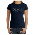 thumbnail image 1 of LA Pop Art Women's Word Art T-Shirt - XOXO, 1 of 2