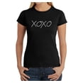 thumbnail image 1 of LA Pop Art Women's Word Art T-Shirt - XOXO, 1 of 2