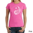 thumbnail image 1 of LA Pop Art Women's Word Art T-Shirt - YIN YANG, 1 of 2