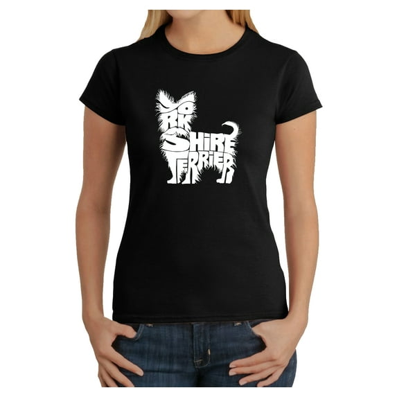 LA Pop Art Women's Word Art T-Shirt - Yorkie